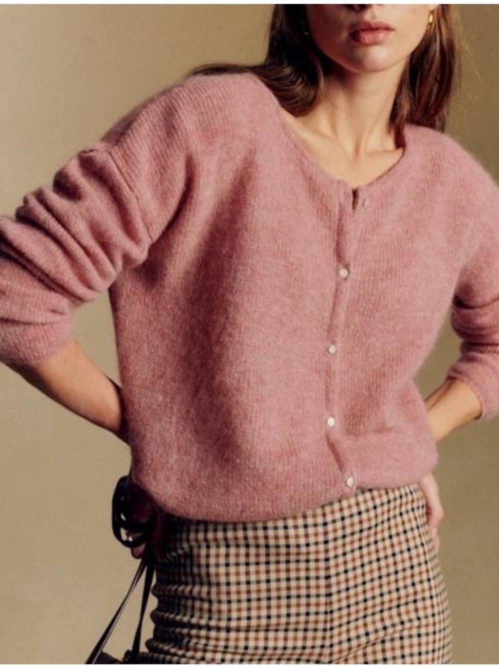 Sezane Cardigan in Rosewood - size XS